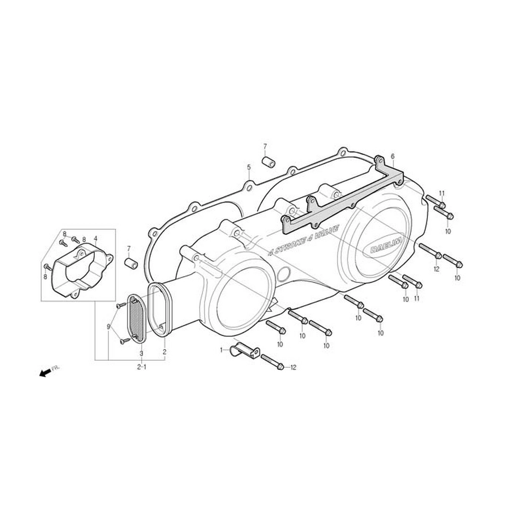 DAELIM SQ125 (DL125-S2) DEBRIYAJ KAPAK CONTASI #SQ125 E1106